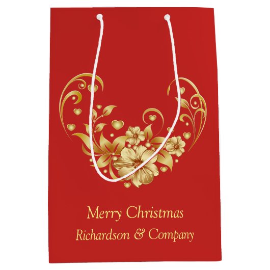 Weihnachtsgebäck für Unternehmen Mittlere Geschenk Geschenktüte (Vorderseite)