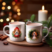 Weihnachtsgebäck für Wasserfarben Beagle Kaffeetasse