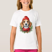 Weihnachtsgebäck für Wasserfarben Beagle T-Shirt (Vorderseite)