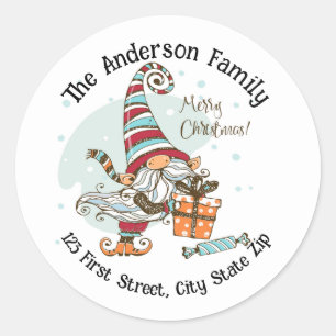 Weihnachtsgebäck für Wasserfarben Runder Aufkleber