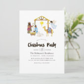 Weihnachtsgebäck für Wasserfarben - Weihnachtsgebä Einladung (Stehend Vorderseite)