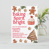 Weihnachtsgebäck Geburtstag Backen mit Freude Einladung (Stehend Vorderseite)
