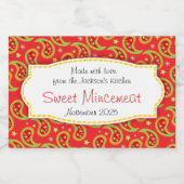 Weihnachtsgebäck gemustertes Miniaturetikett Lebensmitteletikett (Einzelnes Label)