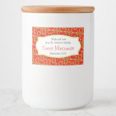 Weihnachtsgebäck gemustertes Miniaturetikett Lebensmitteletikett (Vorderseite)