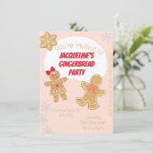 Weihnachtsgebäck Gender Reveal Dusche Begleitkarte (Stehend Vorderseite)