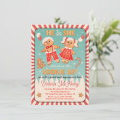 Weihnachtsgebäck Gender Reveal Dusche Einladung (Stehend Vorderseite)