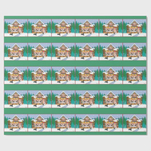 Weihnachtsgebäck Geschenkpapier (Flach)