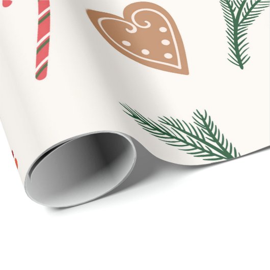 Weihnachtsgebäck Geschenkpapier (Rolleneckpunkt)