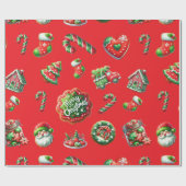 Weihnachtsgebäck Geschenkpapier (Flach)