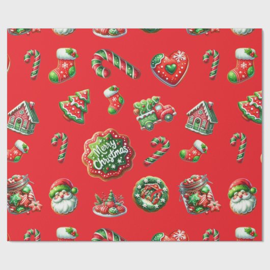 Weihnachtsgebäck Geschenkpapier (Flach)