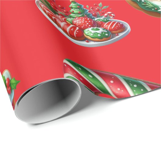 Weihnachtsgebäck Geschenkpapier (Rolleneckpunkt)