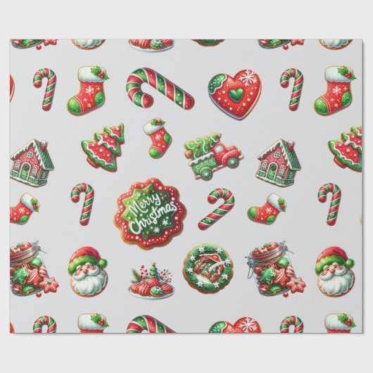 Weihnachtsgebäck Geschenkpapier (Flach)