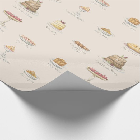Weihnachtsgebäck Geschenkpapier (Ecke)