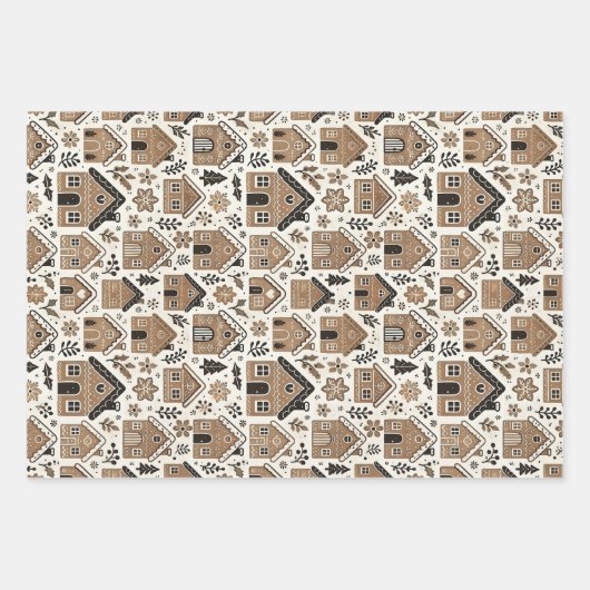 Weihnachtsgebäck Geschenkpapier Set (Vorderseite)