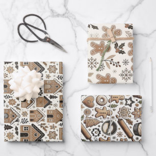 Weihnachtsgebäck Geschenkpapier Set