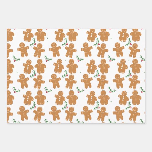 Weihnachtsgebäck Geschenkpapier Set (Vorderseite)