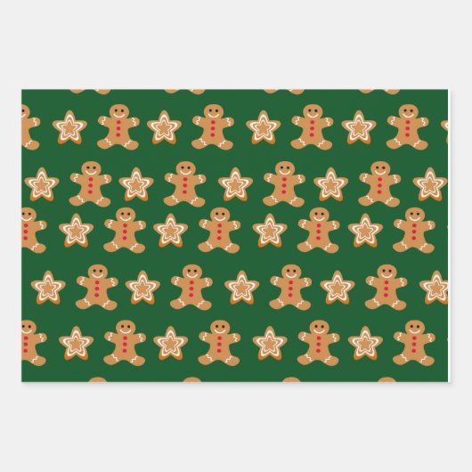 Weihnachtsgebäck Geschenkpapier Set (Vorderseite)