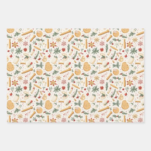 Weihnachtsgebäck Geschenkpapier Set (Vorderseite 2)