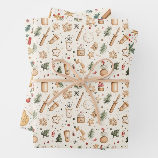 Weihnachtsgebäck Geschenkpapier Set (Beispiel)