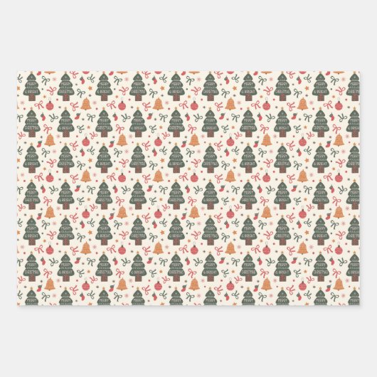 Weihnachtsgebäck Geschenkpapier Set (Vorderseite 2)