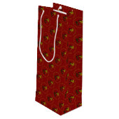 Weihnachtsgebäck Geschenktüte Für Weinflaschen (Rückseite Schrägansicht)