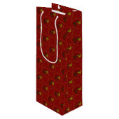 Weihnachtsgebäck Geschenktüte Für Weinflaschen (Vorderseite Schrägansicht)