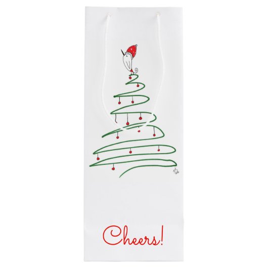 Weihnachtsgebäck Geschenktüte Für Weinflaschen (Rückseite)