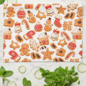 Weihnachtsgebäck Geschirrtuch (Gefaltet)
