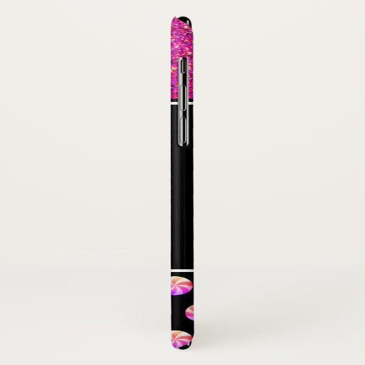 Weihnachtsgebäck Girl Pink Glitzer Monogramm Case-Mate iPhone Hülle (Hinten/Links)