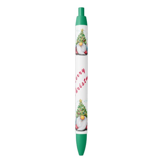 Weihnachtsgebäck Gnome mit Christma Tree Hat Kugelschreiber (Vorderseite Vertikal)