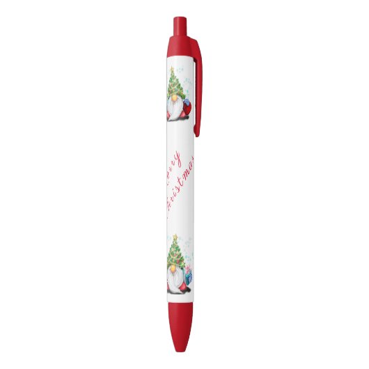 Weihnachtsgebäck Gnome mit Geschenken Kugelschreiber (Unterseite (Vertikal))