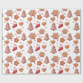 Weihnachtsgebäck Große Kekse Geschenkpapier (Flach)