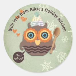 Weihnachtsgebäck hausgemachte Leckereien Runder Aufkleber