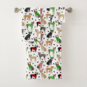 Weihnachtsgebäck Hunde Badetuch Set (Insitu)