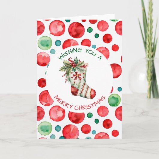 Weihnachtsgebäck in Aquarellen Personalisiert Karte (Vorderseite)