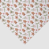 Weihnachtsgebäck in Aquarellfarbe gekachelt Seidenpapier (Ausschnitt)