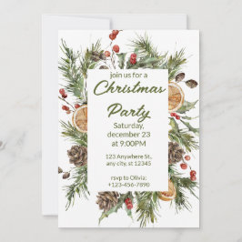 Weihnachtsgebäck in Grün und Weiß - Party Feiertagskarte