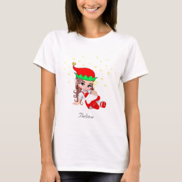 Weihnachtsgebäck in Rot & Sterne T-Shirt