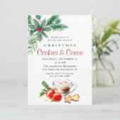 Weihnachtsgebäck & Kakao-Party Einladung (Stehend Vorderseite)