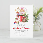 Weihnachtsgebäck & Kakao-Party Einladung (Stehend Vorderseite)