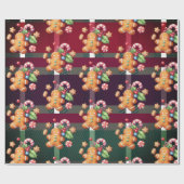 Weihnachtsgebäck Karierte Weihnachtspastel Geschenkpapier (Flach)
