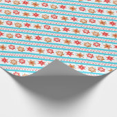 Weihnachtsgebäck Kekse Blau Geschenkpapier (Ecke)