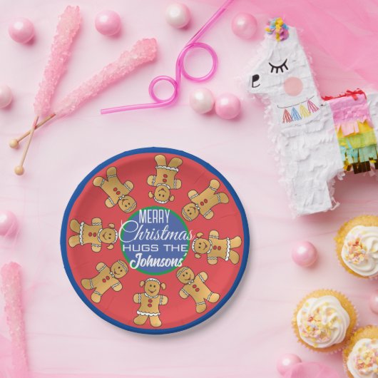 Weihnachtsgebäck Kekse Blau Pappteller (Party)