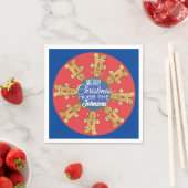 Weihnachtsgebäck Kekse Blau Serviette (Beispiel)