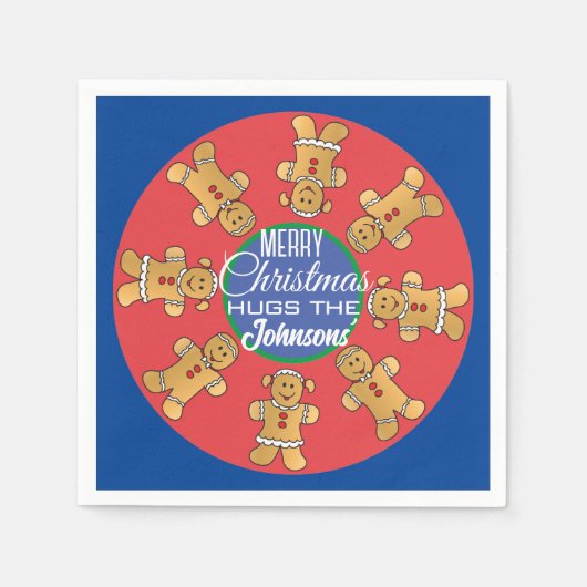 Weihnachtsgebäck Kekse Blau Serviette (Vorderseite)