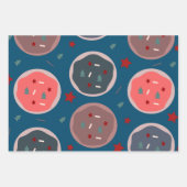 Weihnachtsgebäck Kekse Festliche Sprinklen Geschenkpapier Set (Vorderseite)