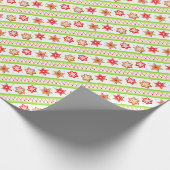 Weihnachtsgebäck Kekse Grün Geschenkpapier (Ecke)