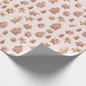 Weihnachtsgebäck-Kekse Muster Geschenkpapier (Ecke)