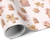 Weihnachtsgebäck-Kekse Muster Geschenkpapier (Rolleneckpunkt)