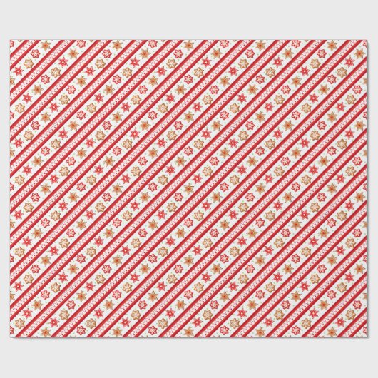 Weihnachtsgebäck Kekse Rot Geschenkpapier (Flach)